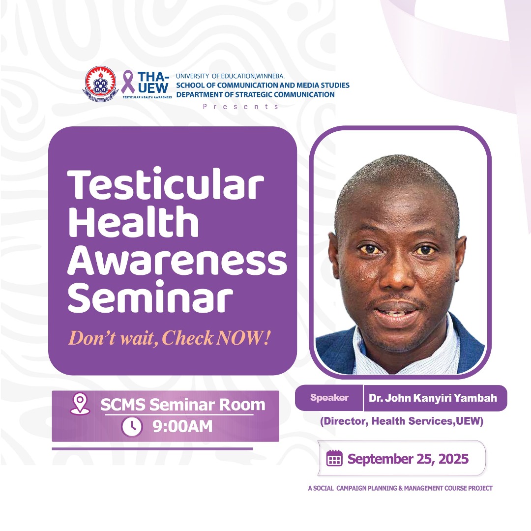 UEW HOSTS TESTICULAR HEALTH AWARENESS SEMINAR TO EDUCATE STUDENTS UEW HOSTS TESTICULAR HEALTH AWARENESS SEMINAR TO EDUCATE STUDENTS