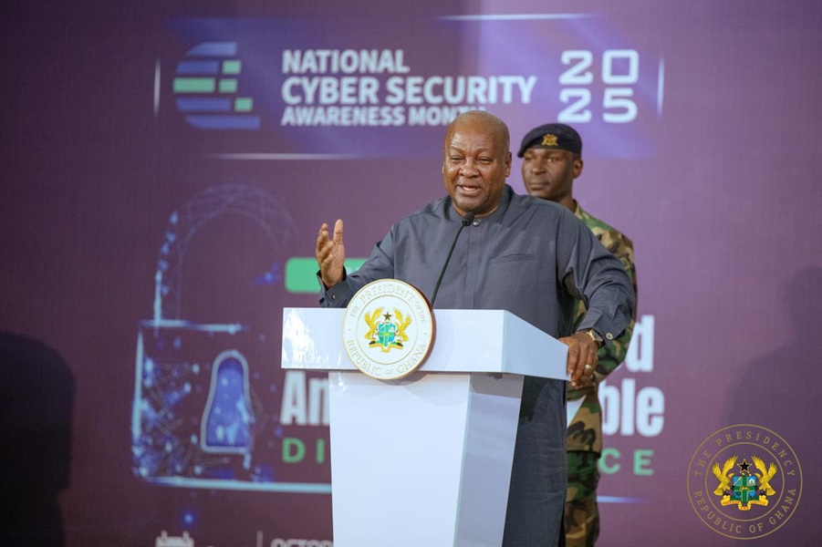 PRESIDENT MAHAMA LEADS LAUNCH OF NATIONAL CYBERSECURITY AWARENESS MONTH IN ACCRA