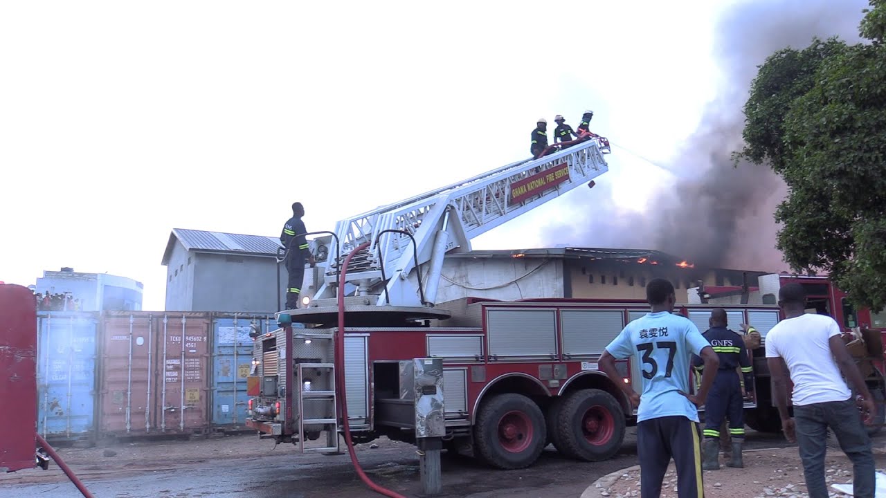 FIRE ENGULFS ADABRAKA AS GNFS DEPLOYS SEVEN FIRE TENDERS